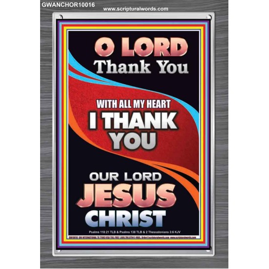 THANK YOU OUR LORD JESUS CHRIST  Sanctuary Wall Portrait  GWANCHOR10016  
