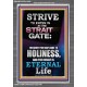 STRAIT GATE LEADS TO HOLINESS THE RESULT ETERNAL LIFE  Ultimate Inspirational Wall Art Portrait  GWANCHOR10026  