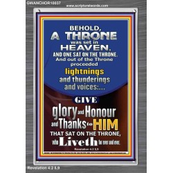 LIGHTNINGS AND THUNDERINGS AND VOICES  Scripture Art Portrait  GWANCHOR10037  "25x33"