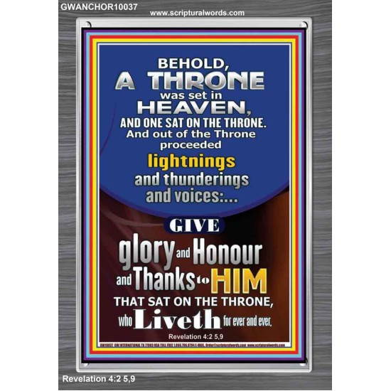 LIGHTNINGS AND THUNDERINGS AND VOICES  Scripture Art Portrait  GWANCHOR10037  