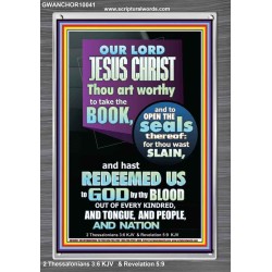 YOU ARE WORTHY TO OPEN THE SEAL OUR LORD JESUS CHRIST   Wall Art Portrait  GWANCHOR10041  "25x33"