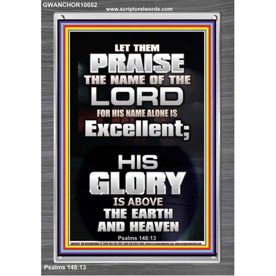 LET THEM PRAISE THE NAME OF THE LORD  Bathroom Wall Art Picture  GWANCHOR10052  