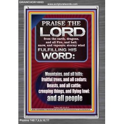 PRAISE HIM - STORMY WIND FULFILLING HIS WORD  Business Motivation Décor Picture  GWANCHOR10053  "25x33"