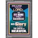 HIS GLORY IS ABOVE THE EARTH AND HEAVEN  Large Wall Art Portrait  GWANCHOR10054  