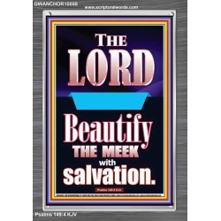 THE MEEK IS BEAUTIFY WITH SALVATION  Scriptural Prints  GWANCHOR10058  "25x33"