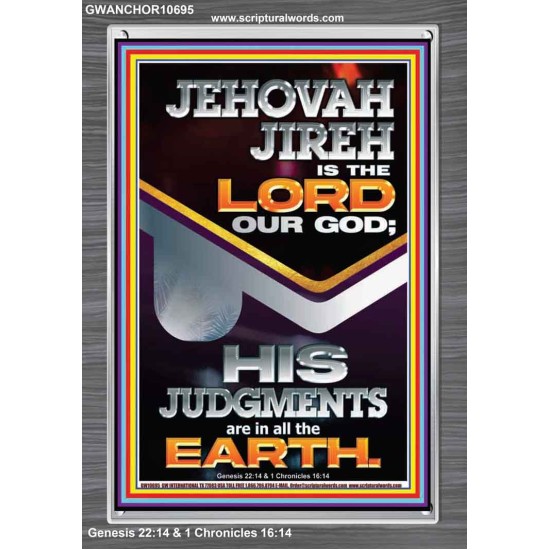 JEHOVAH JIREH IS THE LORD OUR GOD  Contemporary Christian Wall Art Portrait  GWANCHOR10695  