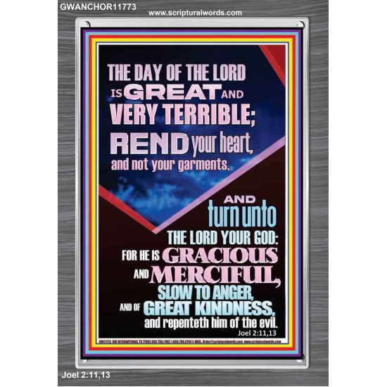 REND YOUR HEART AND NOT YOUR GARMENTS  Contemporary Christian Wall Art Portrait  GWANCHOR11773  