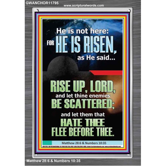 CHRIST JESUS IS RISEN LET THINE ENEMIES BE SCATTERED  Christian Wall Art  GWANCHOR11795  