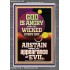 GOD IS ANGRY WITH THE WICKED EVERY DAY ABSTAIN FROM EVIL  Scriptural Décor  GWANCHOR11801  "25x33"