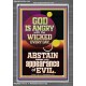 GOD IS ANGRY WITH THE WICKED EVERY DAY ABSTAIN FROM EVIL  Scriptural Décor  GWANCHOR11801  