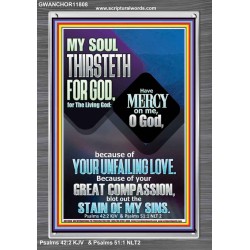 BECAUSE OF YOUR UNFAILING LOVE AND GREAT COMPASSION  Bible Verse Portrait  GWANCHOR11808  "25x33"