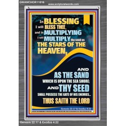 IN BLESSING I WILL BLESS THEE  Modern Wall Art  GWANCHOR11816  "25x33"