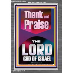 THANK AND PRAISE THE LORD GOD  Custom Christian Wall Art  GWANCHOR11834  "25x33"