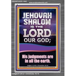 JEHOVAH SHALOM HIS JUDGEMENT ARE IN ALL THE EARTH  Custom Art Work  GWANCHOR11842  "25x33"