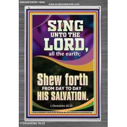 SHEW FORTH FROM DAY TO DAY HIS SALVATION  Unique Bible Verse Portrait  GWANCHOR11844  "25x33"