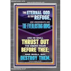 THE EVERLASTING ARMS OF JEHOVAH  Printable Bible Verse to Portrait  GWANCHOR11875  "25x33"