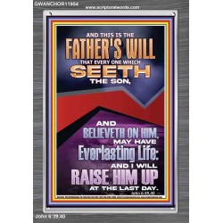 EVERLASTING LIFE IS THE FATHER'S WILL   Unique Scriptural Portrait  GWANCHOR11954  "25x33"