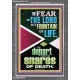 THE FEAR OF THE LORD IS THE FOUNTAIN OF LIFE  Large Scripture Wall Art  GWANCHOR11966  