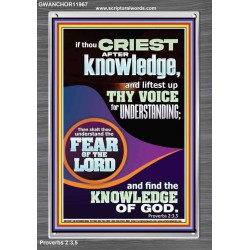 FIND THE KNOWLEDGE OF GOD  Bible Verse Art Prints  GWANCHOR11967  "25x33"