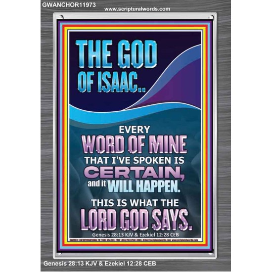 EVERY WORD OF MINE IS CERTAIN SAITH THE LORD  Scriptural Wall Art  GWANCHOR11973  