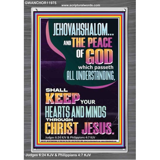 JEHOVAH SHALOM SHALL KEEP YOUR HEARTS AND MINDS THROUGH CHRIST JESUS  Scriptural Décor  GWANCHOR11975  