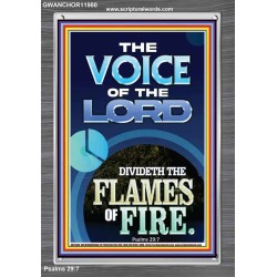 THE VOICE OF THE LORD DIVIDETH THE FLAMES OF FIRE  Christian Portrait Art  GWANCHOR11980  "25x33"