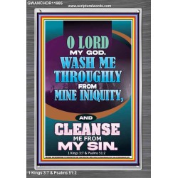 WASH ME THOROUGLY FROM MINE INIQUITY  Scriptural Verse Portrait   GWANCHOR11985  "25x33"