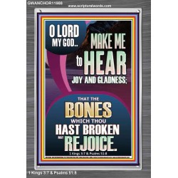 MAKE ME TO HEAR JOY AND GLADNESS  Scripture Portrait Signs  GWANCHOR11988  "25x33"