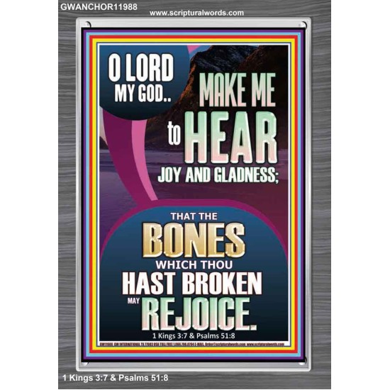 MAKE ME TO HEAR JOY AND GLADNESS  Scripture Portrait Signs  GWANCHOR11988  