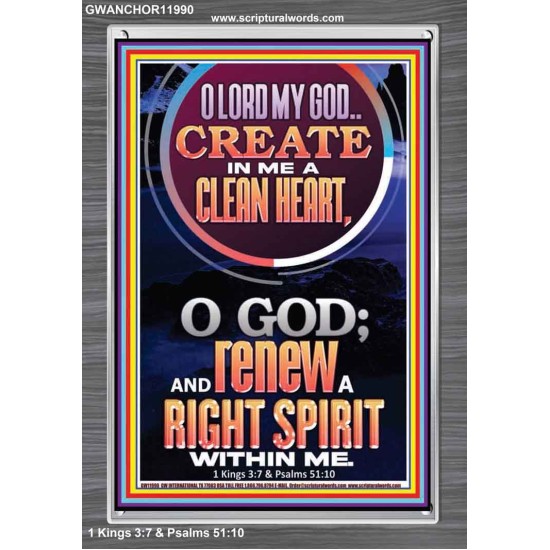 CREATE IN ME A CLEAN HEART  Scriptural Portrait Signs  GWANCHOR11990  