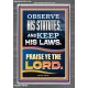 OBSERVE HIS STATUTES AND KEEP ALL HIS LAWS  Christian Wall Art Wall Art  GWANCHOR12188  