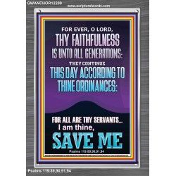 ACCORDING TO THINE ORDINANCES I AM THINE SAVE ME  Bible Verse Portrait  GWANCHOR12209  "25x33"