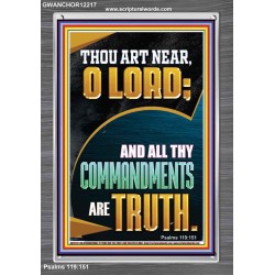 ALL THY COMMANDMENTS ARE TRUTH O LORD  Ultimate Inspirational Wall Art Picture  GWANCHOR12217  "25x33"