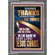 GIVING THANKS ALWAYS FOR ALL THINGS UNTO GOD  Ultimate Inspirational Wall Art Portrait  GWANCHOR12229  