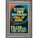 BE BLESSED WITH JOY UNSPEAKABLE  Contemporary Christian Wall Art Portrait  GWANCHOR12239  