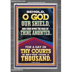LOOK UPON THE FACE OF THINE ANOINTED O GOD  Contemporary Christian Wall Art  GWANCHOR12242  "25x33"