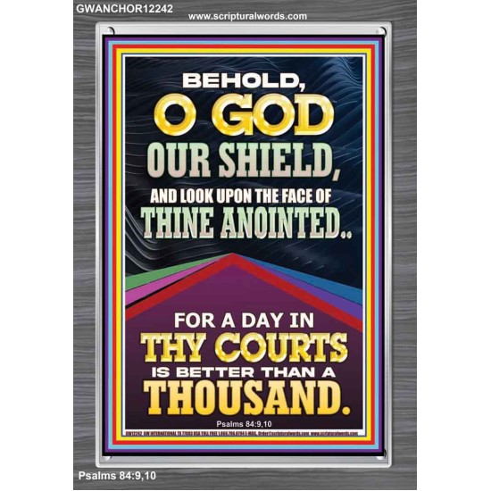 LOOK UPON THE FACE OF THINE ANOINTED O GOD  Contemporary Christian Wall Art  GWANCHOR12242  