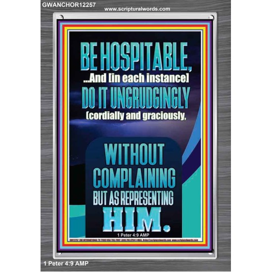 BE HOSPITABLE DO IT UNGRUDGINGLY  Sciptural Décor  GWANCHOR12257  