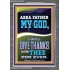 ABBA FATHER MY GOD I WILL GIVE THANKS UNTO THEE FOR EVER  Contemporary Christian Wall Art Portrait  GWANCHOR12278  "25x33"