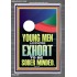 YOUNG MEN BE SOBERLY MINDED  Scriptural Wall Art  GWANCHOR12285  "25x33"