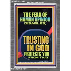 TRUSTING IN GOD PROTECTS YOU  Scriptural Décor  GWANCHOR12286  "25x33"