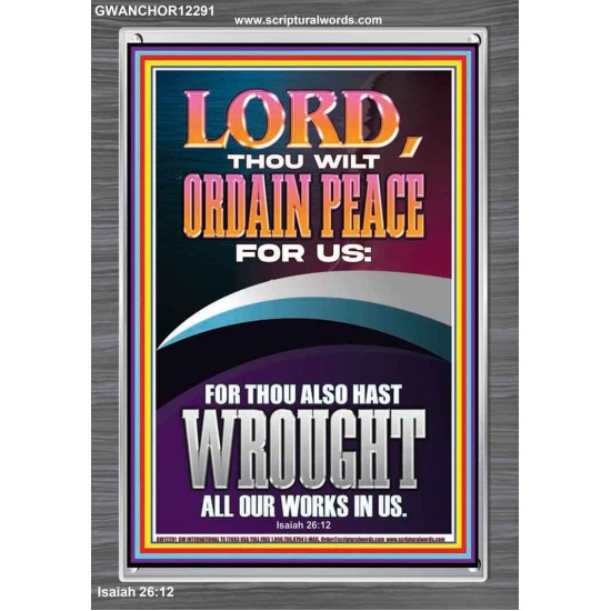 ORDAIN PEACE FOR US O LORD  Christian Wall Art  GWANCHOR12291  