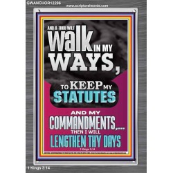 WALK IN MY WAYS AND KEEP MY COMMANDMENTS  Wall & Art Décor  GWANCHOR12296  "25x33"