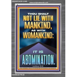 NEVER LIE WITH MANKIND AS WITH WOMANKIND IT IS ABOMINATION  Décor Art Works  GWANCHOR12305  "25x33"