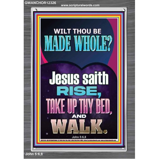 RISE TAKE UP THY BED AND WALK  Custom Wall Scripture Art  GWANCHOR12326  
