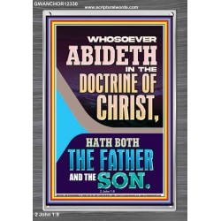 ABIDETH IN THE DOCTRINE OF CHRIST  Custom Christian Artwork Portrait  GWANCHOR12330  