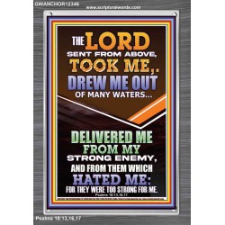 THE LORD DREW ME OUT OF MANY WATERS  New Wall Décor  GWANCHOR12346  "25x33"