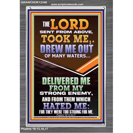 THE LORD DREW ME OUT OF MANY WATERS  New Wall Décor  GWANCHOR12346  