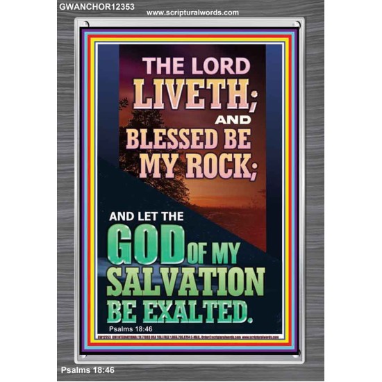 BLESSED BE MY ROCK GOD OF MY SALVATION  Bible Verse for Home Portrait  GWANCHOR12353  
