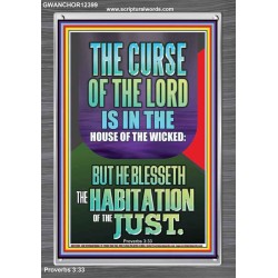 THE LORD BLESSED THE HABITATION OF THE JUST  Large Scriptural Wall Art  GWANCHOR12399  "25x33"